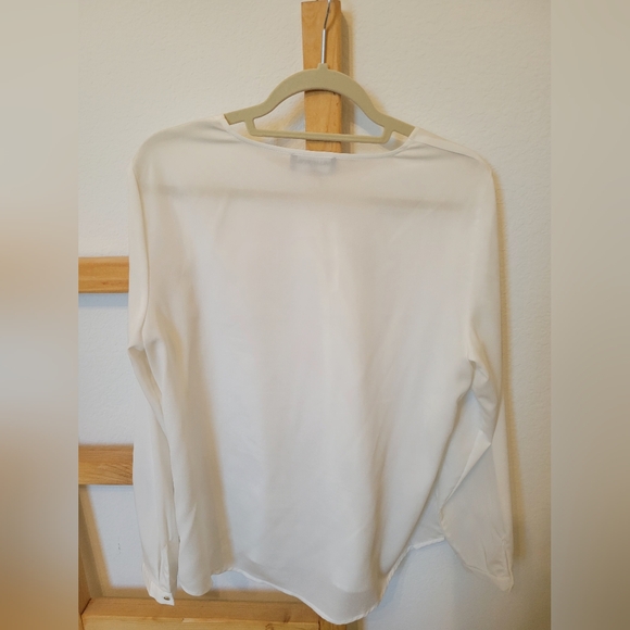 Karl Lagerfeld Women's White Ruffle Top Large - Picture 4 of 7